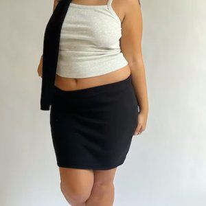 Djerf Ave Knitted Mini Skirt Black
